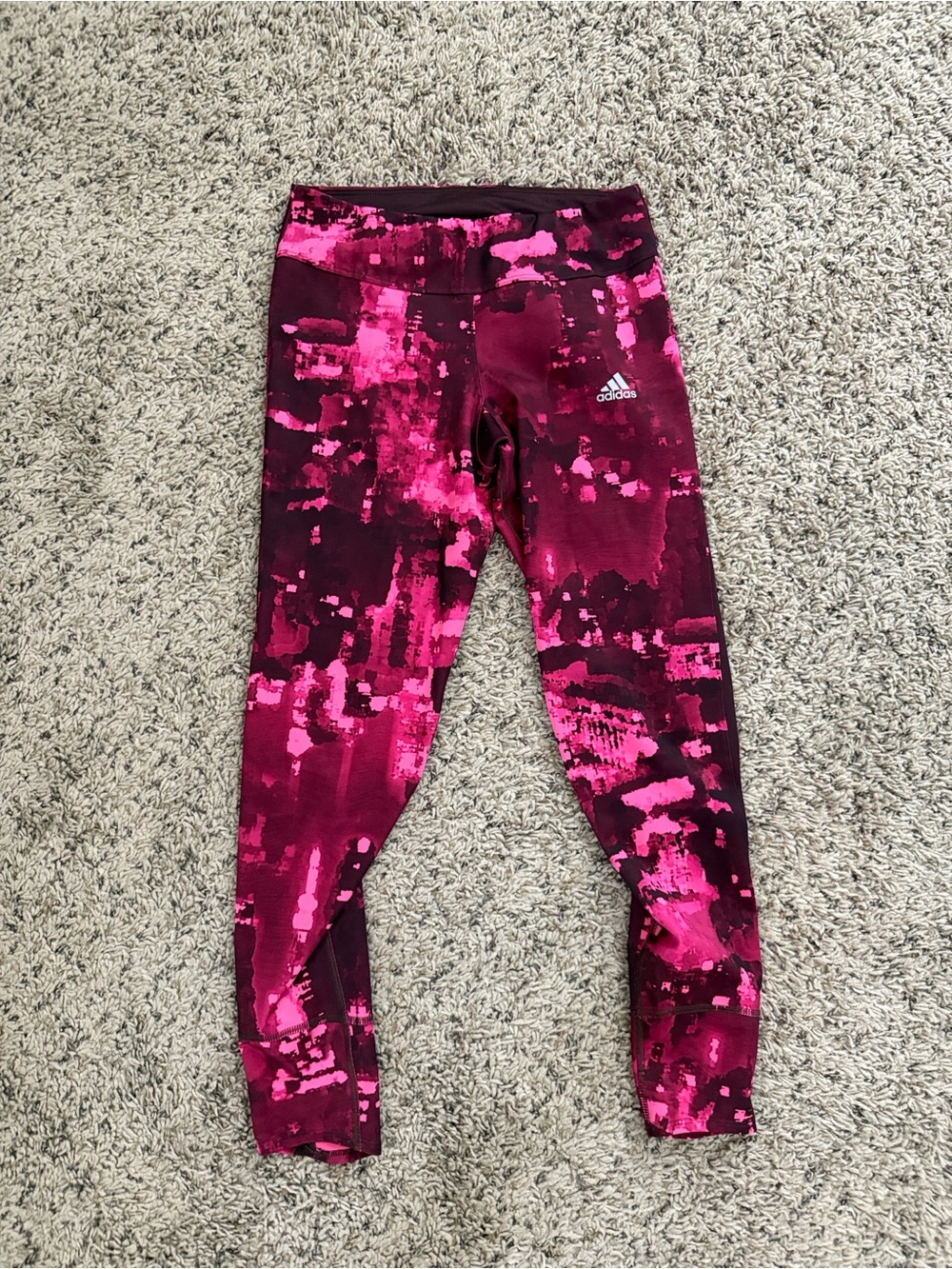 Women’s Adidas Pink Printed Athletic Leggings